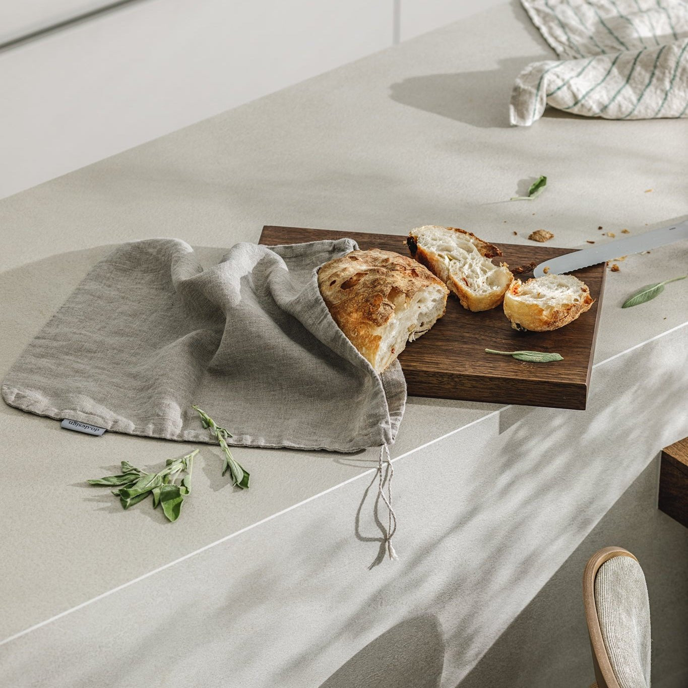 Linen Bread Bag – Natural
