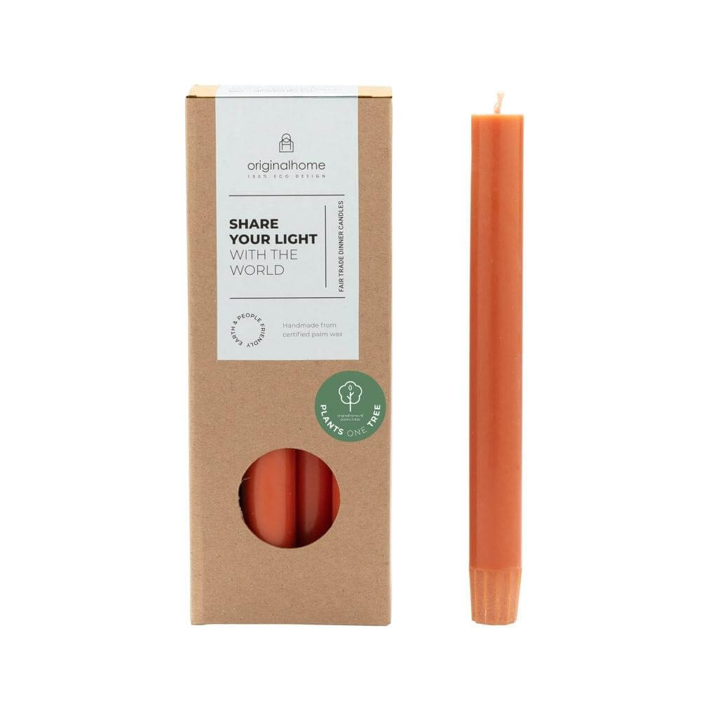 Dinner Candles Terra – Set of 10