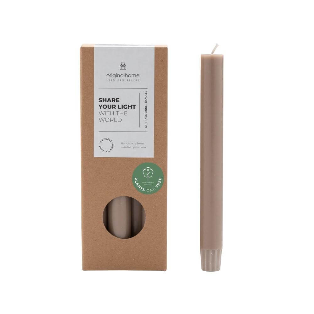 Dinner Candles Clay – Set of 10