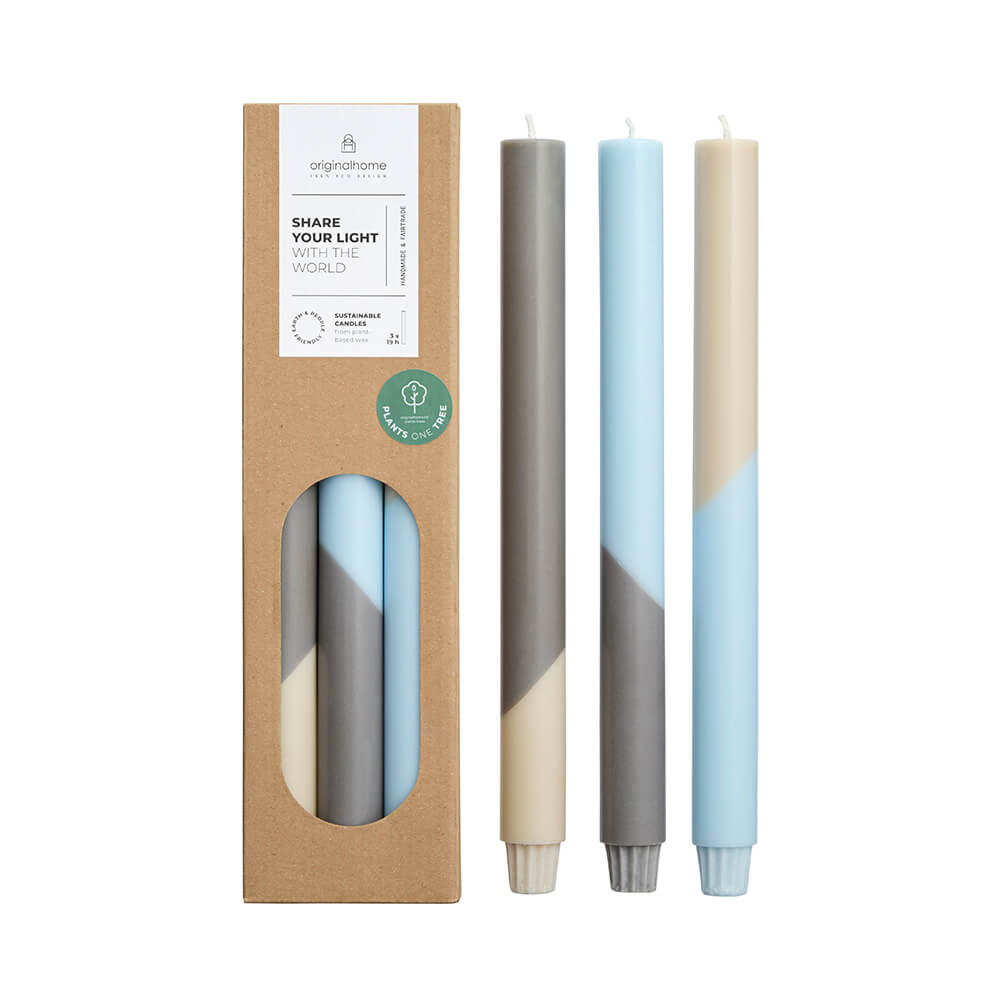 Diagonal Candles Winter – Set of 3