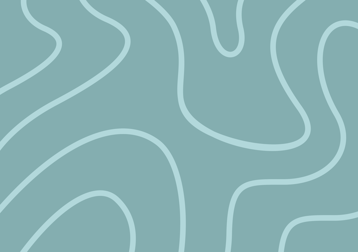 topography line graphic in light and dark turquoise colours